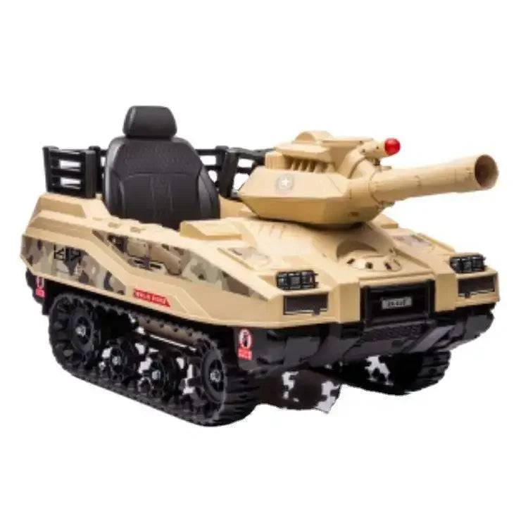 wholesale 24V battery kids real track toy tank with cannonball children electric ride on tank toy ride-on car for kids to drive