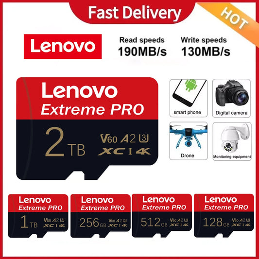 Lenovo 2TB High Speed Memory Card 1TB 512GB 256GB Class 10 Micro TF SD Card 1TB SD Memory Card For Nintendo Switch Phone/Ps4