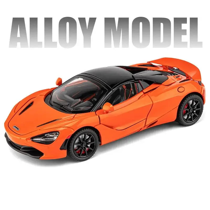 1:24 McLaren 720S Alloy Racing Car Model Diecast Metal Sports Car Model Simulation Sound and Light Collection Childrens Toy Gift