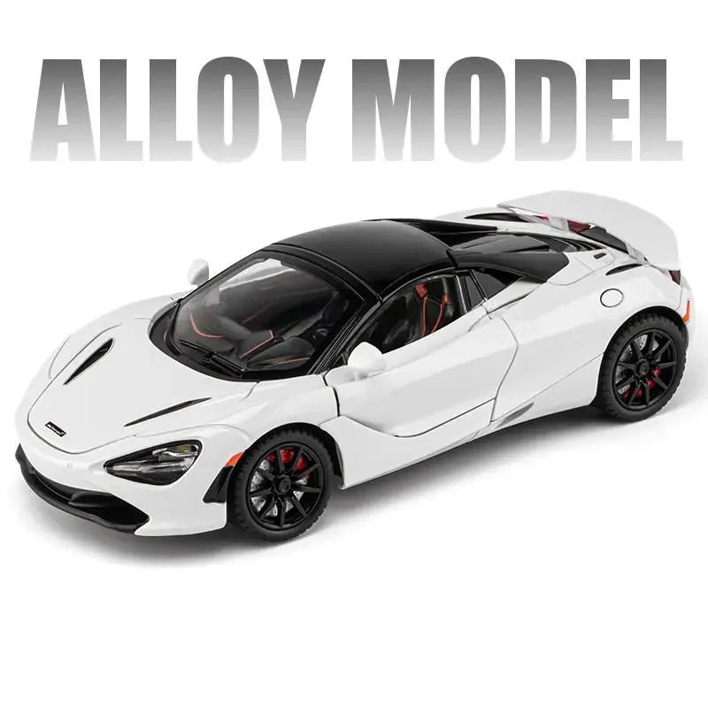 1:24 McLaren 720S Alloy Racing Car Model Diecast Metal Sports Car Model Simulation Sound and Light Collection Childrens Toy Gift