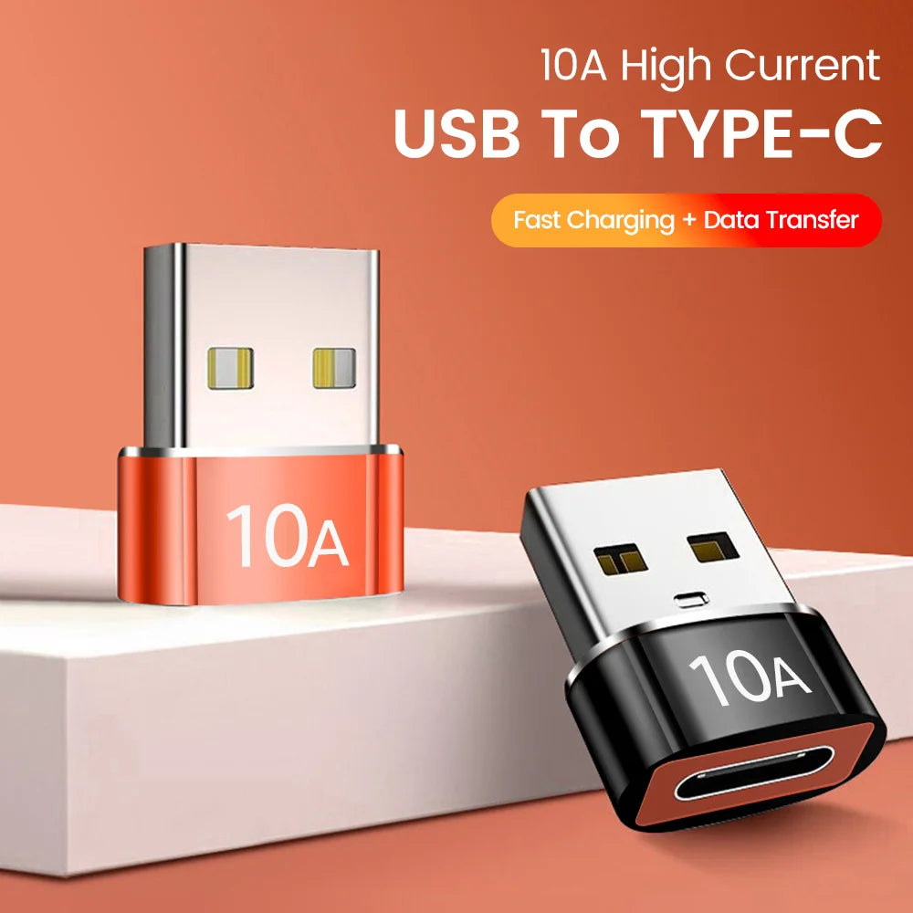 10A OTG USB3.0/2.0 To Type C Adapter TypeC Female to USB Male Converter Fast Charging OTG For Macbook Laptop Xiaomi Samsung