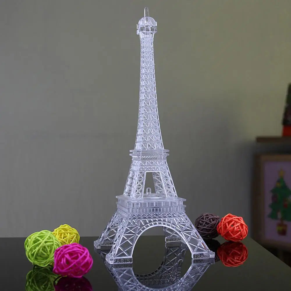 LED Eiffel Tower Figurines World Building Romantic Paris Eiffel Tower Night Light Home Decoration Valentine's Day Xmas Gifts