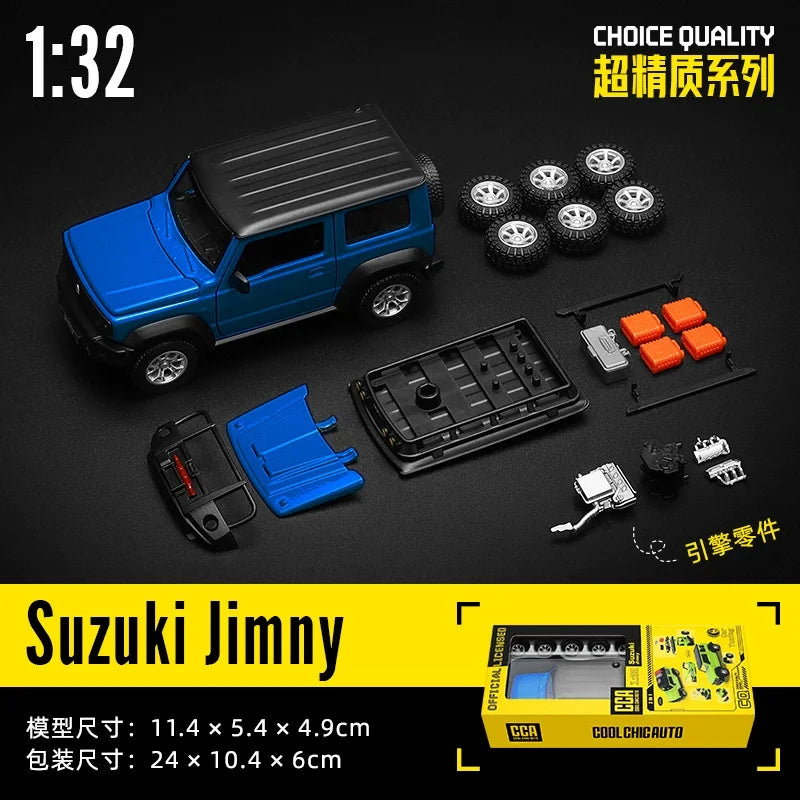 Assembly Version 1:32 Suzuki Jimny SUV Alloy Modified Car Model Diecasts Metal Off-road Vehicles Model Simulation Kids Toys Gift