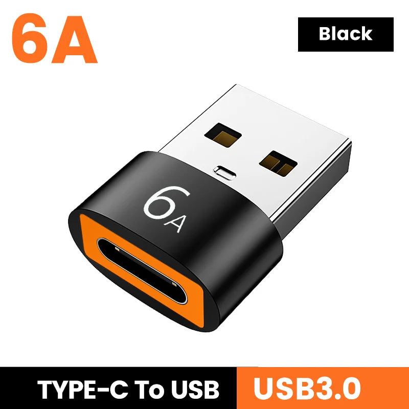 6A Type C To USB 3.0 OTG Adapter USB C Female To USB Male Converter For MacBook Pro Samsung S20 Xiaomi Huawei USBC OTG Connector