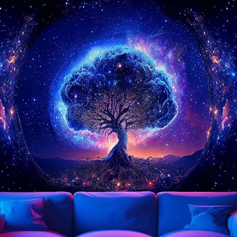 Trip-py Space Wall Tapestry Hippie Aesthetics Galaxy Star Room Decor Flag Wall Hanging Teen Girls Mens Womens Dorm Living Room