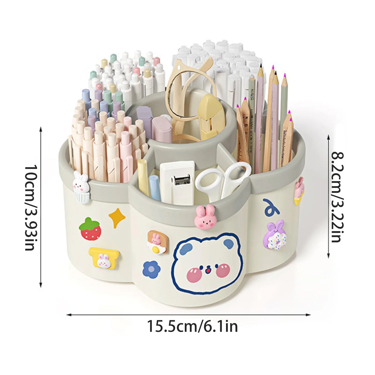 360 ° Rotating Pen Holder Multifunctional Office Desk Organizer Suitable For Makeup Pens And Student Stationery Children Gifts