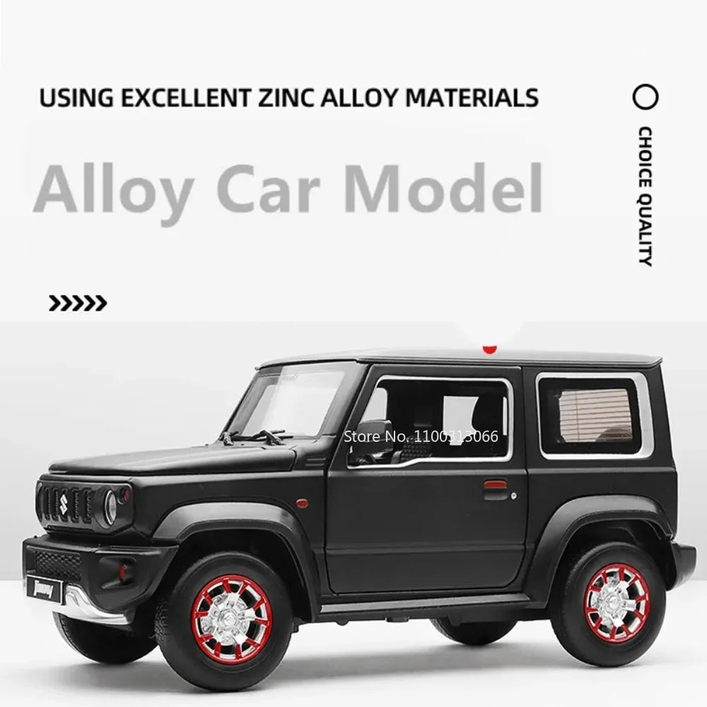 1:18 SUZUKI Jimny Alloy Diecast Car Models Off-Road Vehicles Toy with Sound and Light Car Model Simulation Collection Kids Gifts