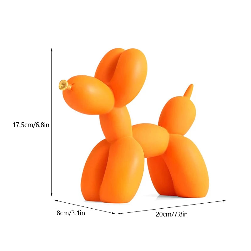 NORTHEUINS  Nordic Balloon Dog Figurines for Interior Resin Doggy Home Entrance Living Room Desktop Decoration Accessories Gifts