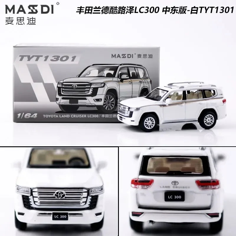 MASDI 1/64 Costa Toyota LC300 200 80 Sea Lion alloy model, children's collection of decorative toys, holiday gifts for children.