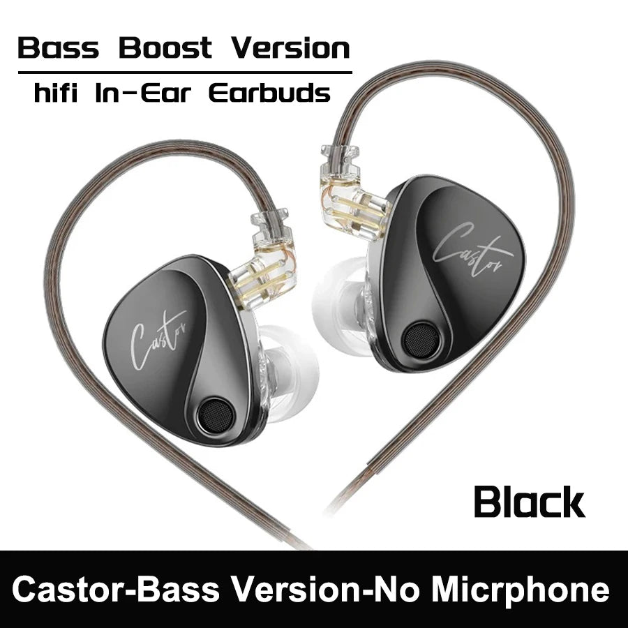 KZ Castor Wired Harman Improved Bass HiFi Earphone 2 Dynamic Tunable Balance Monitor Headphone IEM Earphones Music Sport Earbuds