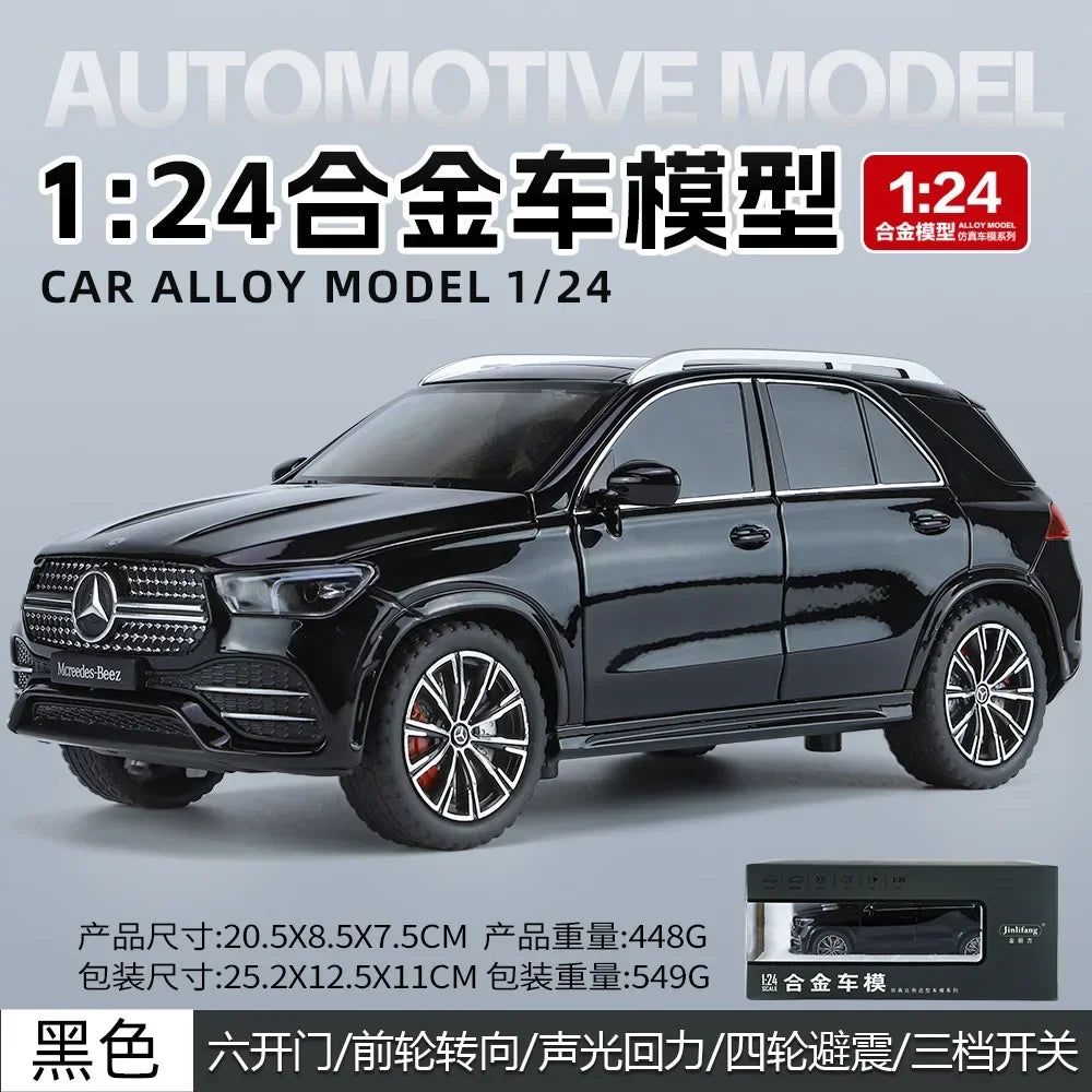 1:24 Mercedes Benz GLE350 alloy off-road car model decorations for children's toys and gifts