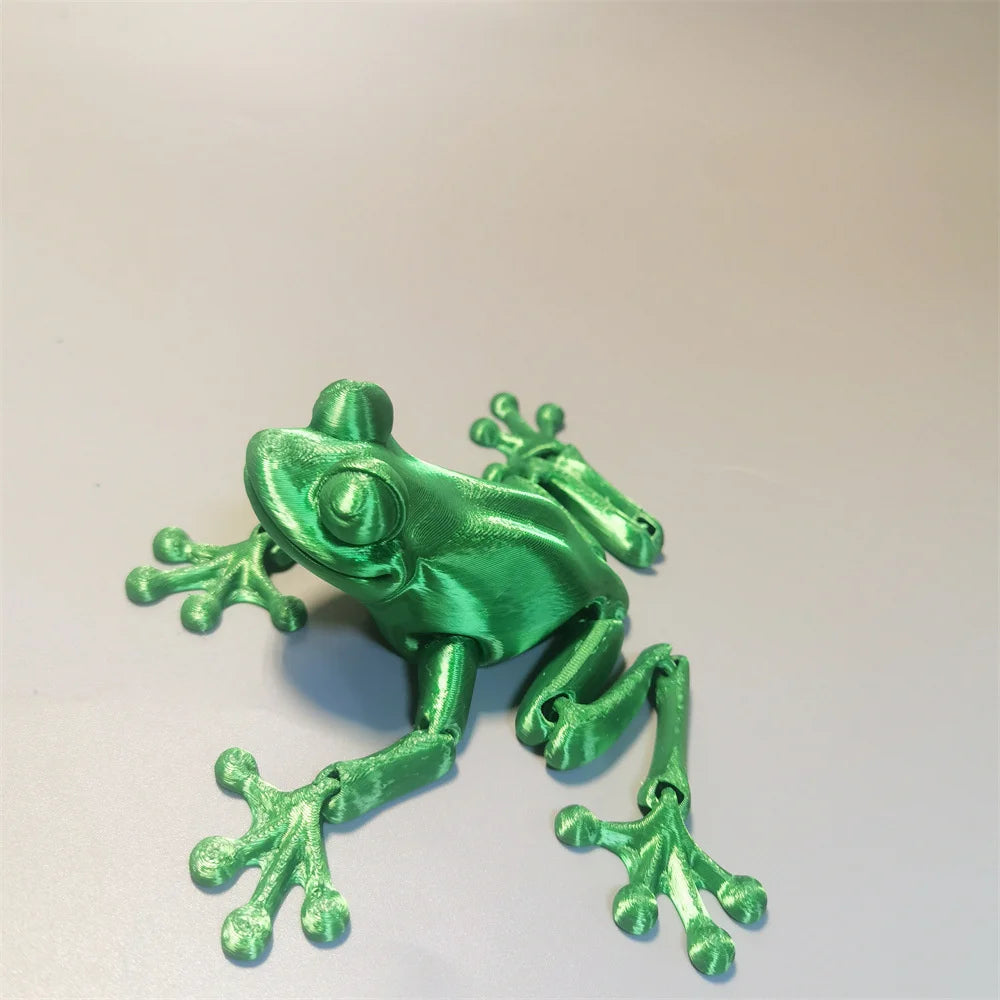 3D Printing Simulation Tree Frog Joint Movable Frog Ant Crab Ornaments Kitchen Home Decoration Offices Funny Animal Desk Toys