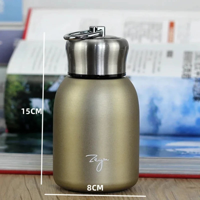 300ml Stainless Steel Mini Coffee Vacuum Flasks Lovely Double Vacuum Thermos Portable Travel Water Bottle Cups Insulated Cup