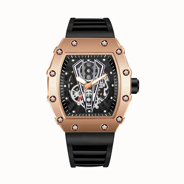 WWOOR Men's Watches Luxury Fashion Large Dial Quartz Clock 30M Waterproof Sport Square Luminous Watch For Men Silicone Strap Man