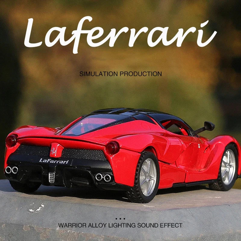 1:32 Ferrari Laferrari FXXK Toy Alloy Car Diecasts  Toy Vehicles Sound and light Car Model Collection Car Toys For Children