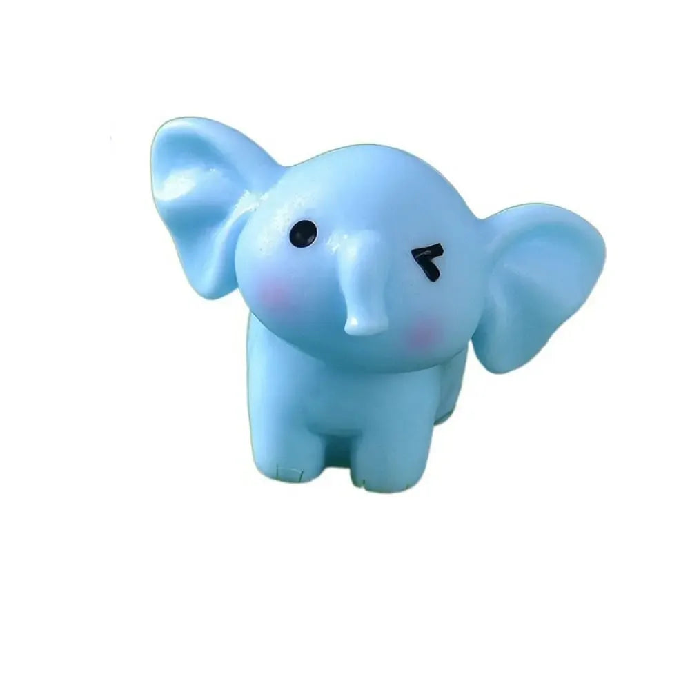 Cartoon Elephant Ornaments Creative Cute DIY Resin Animal Model 3D Elephant Micro Landscape Yard