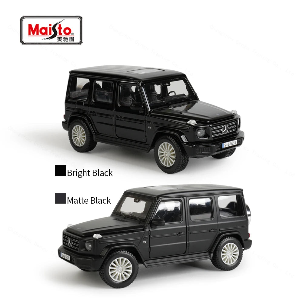 Maisto 1:24 2019 Mercedes-Benz G-Class G500 Silver Grey Static Die Cast Vehicles Collectible Model Car Toys