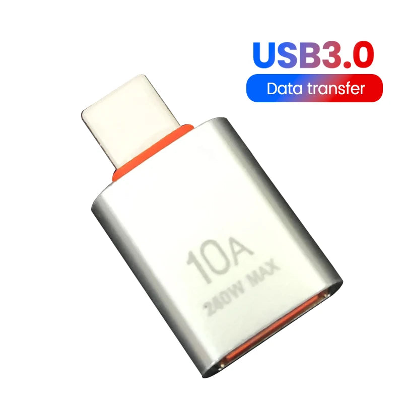 10A USB 3.0 Type-C Data Adapter Type C OTG USB C Male To USB Female Converter For Macbook Xiaomi Samsung S20 Fast OTG Connector