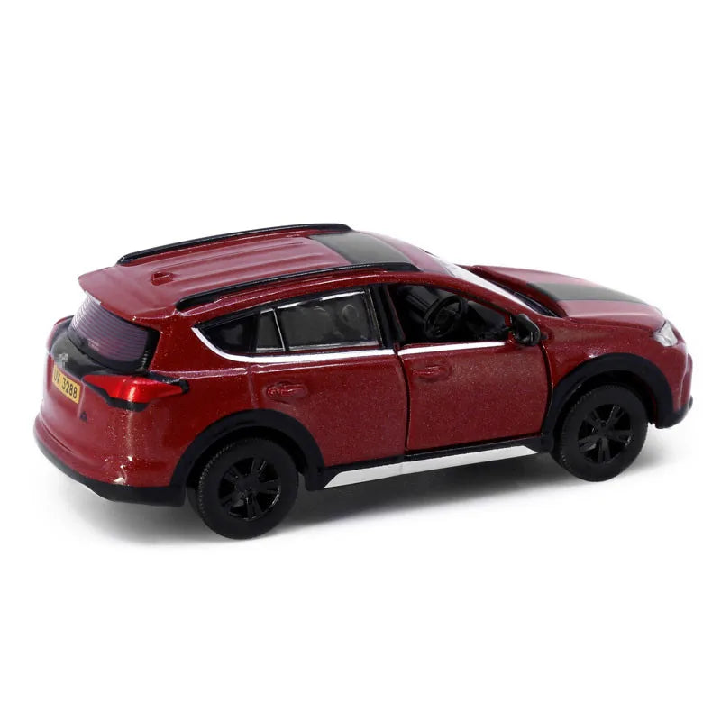 Tiny 1:64 Rav4 NO.117 Red Alloy Simulation Model Car