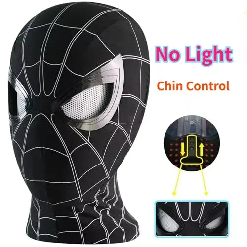 Marvel Mascara Miles Spiderman Headgear Cosplay Moving Eyes Electronic Mask Spider Man 1:1 Remote Control Toys for Adults Gift