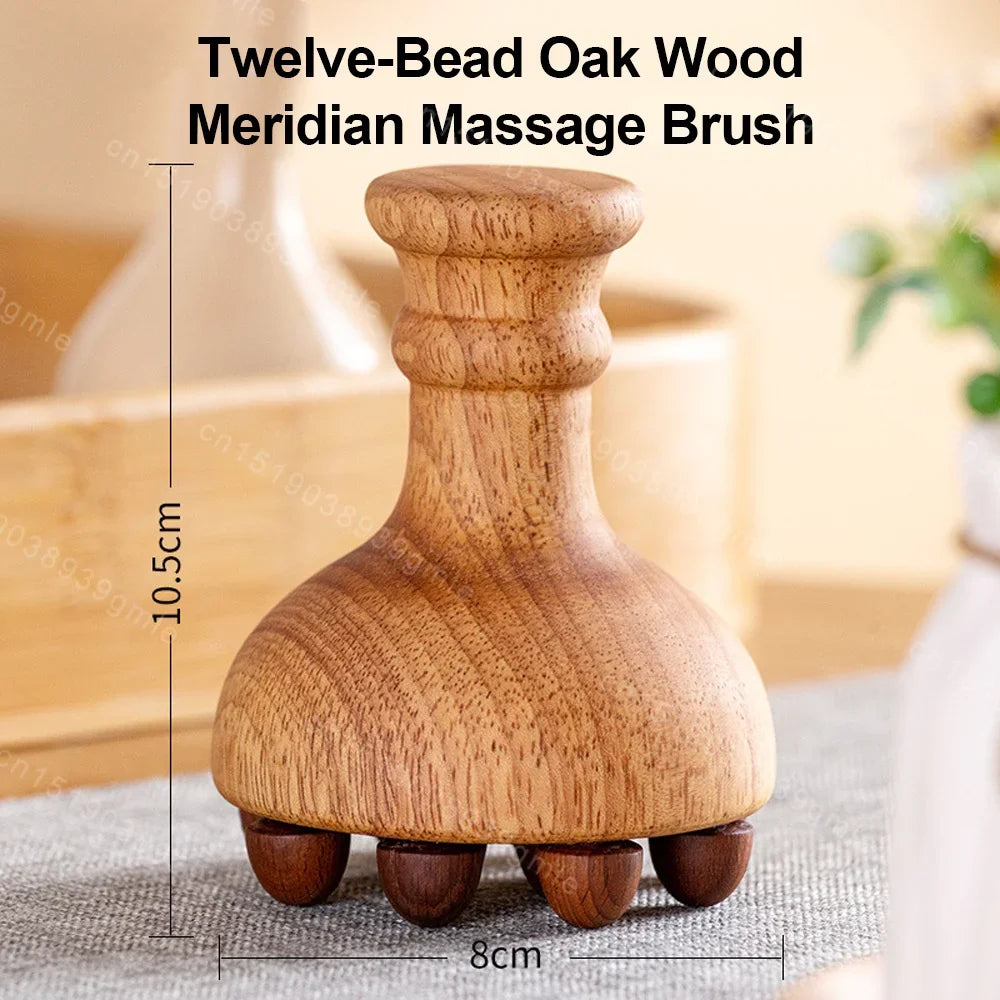 Wood Meridian Brush Trigger Point Massager Remove Swelling Body Anti Cellulite Deep Soothing Essential Oil Spa Massage Brush Spa