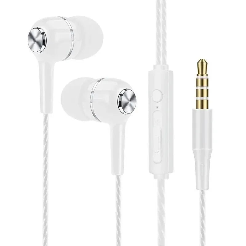 3.5mm Wired Earphone In Ear Headset HIFI Heavy Bass Earbuds Monitor Sports Headset Stereo Music Gaming Headphone with Microphone