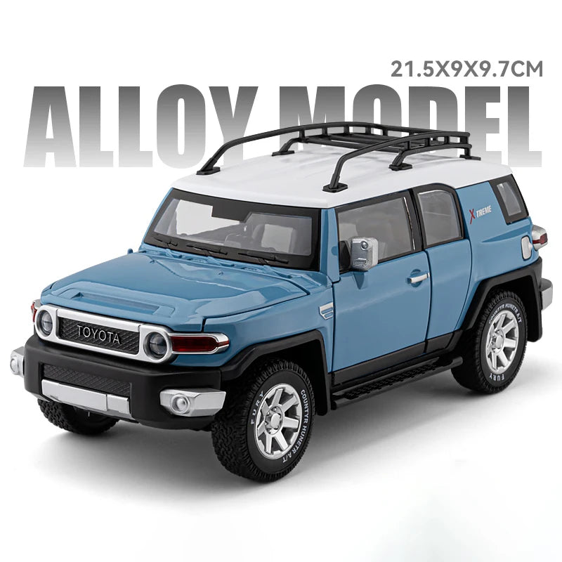 1:24 TOYOTA FJ Cruiser Alloy Car Model Diecast & Toy Metal Off-road Vehicles Car Model Sound and Light Simulation Childrens Gift