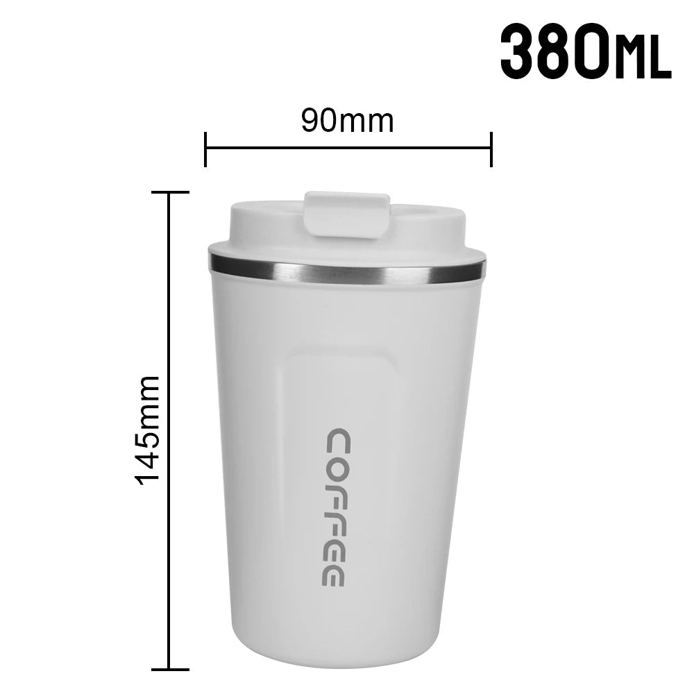 Thermo Cafe Double Stainless Steel Coffee Mug for Tea Water Coffee 380/510ML Leak_Proof Travel Thermo Cup Car Thermos Mug