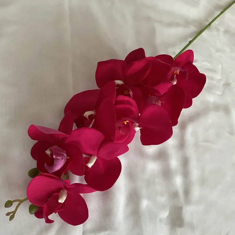 97CM European Autumn 9-prong Plush Phalaenopsis Hotel Home Furnishing Flower Art Decoration Photography Shooting Props