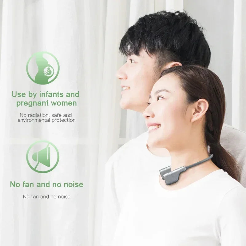 Anion Air Purifier Necklace Wearable Negative Ion Generator Air Ionizer Freshener Oxygen Hanging Neck Portable Car Air Cleaner