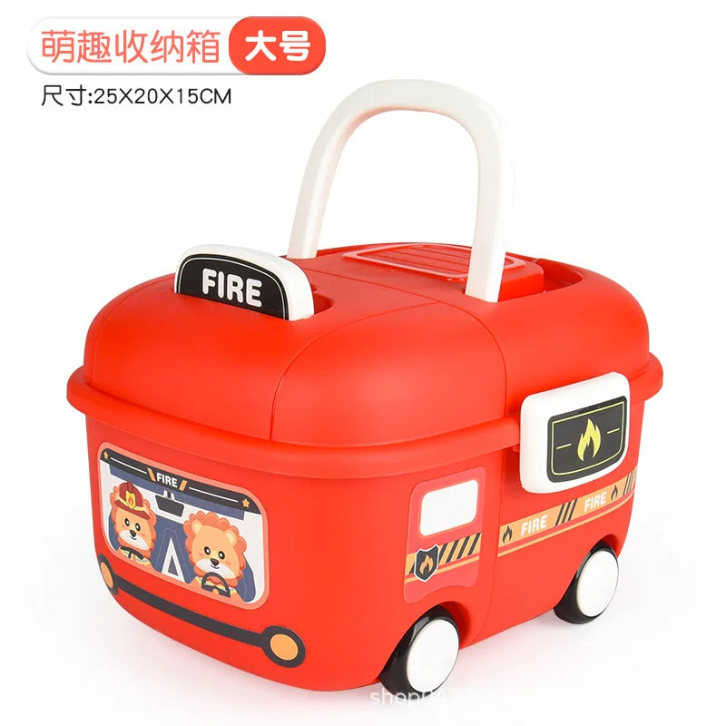 Children's Cartoon Cute Fun Storage Box Cartoon Pulley Design Handling Worry-free Household Baby Sundry Storage Box Sub