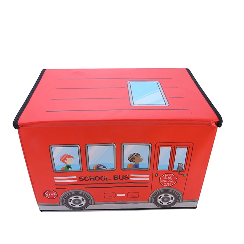 Storage Box Cartoon Car Foldable Dormitory Clothes Organizer Waterproof Moisture Proof Snacks Storage Boxes Household Collection