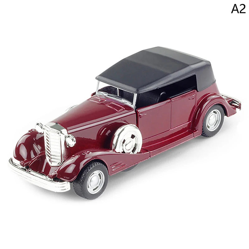 1Pc 1:32 Pull-Back Alloy Sports Vehicle Collectible Toys Cars Simulation Model of Vintage Car Autobahn Polizei Classic for Boys