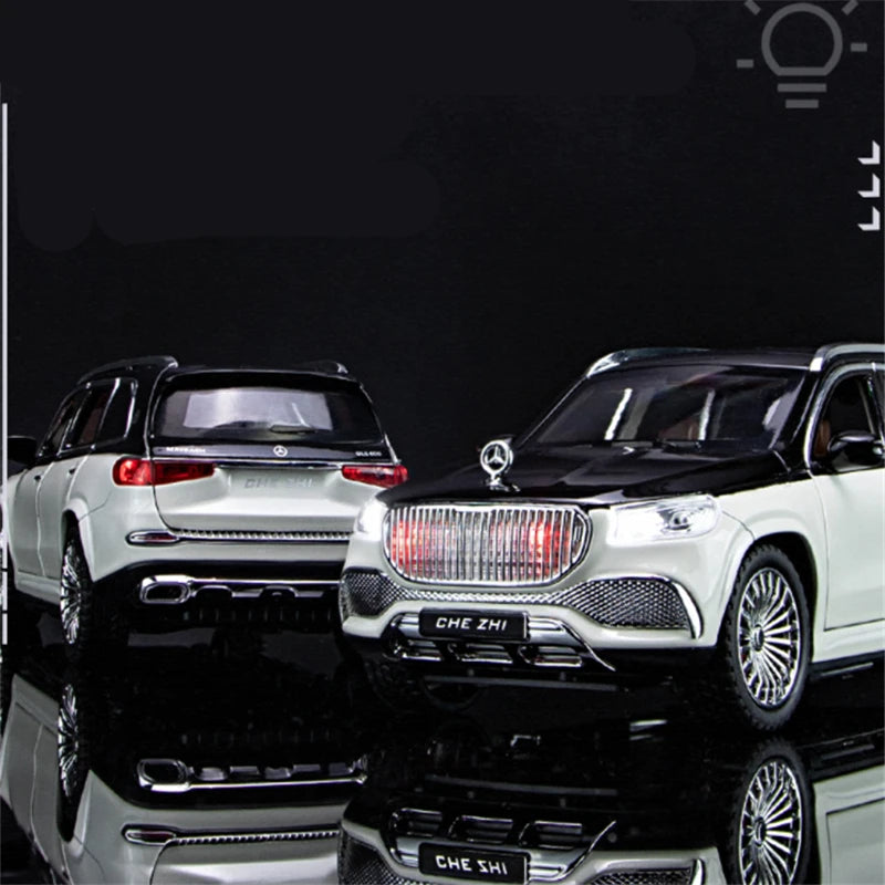 1:24 Maybach GLS GLS600 Alloy Luxy Car Model Simulation Diecasts Metal Toy Vehicles Car Model Sound and Light Childrens Toy Gift