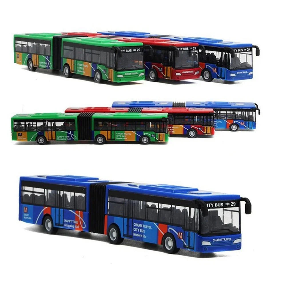 New Alloy City Bus Model Vehicles City Express Bus Double Buses Diecast Vehicles Toys Funny Pull Back Car Children Kids Gifts