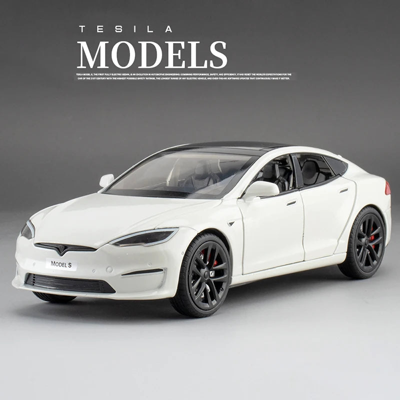 1:24 Model X Model Y Model 3 Alloy Die Cast Toy Car Model Sound and Light Children's Toy Collectibles Birthday gift