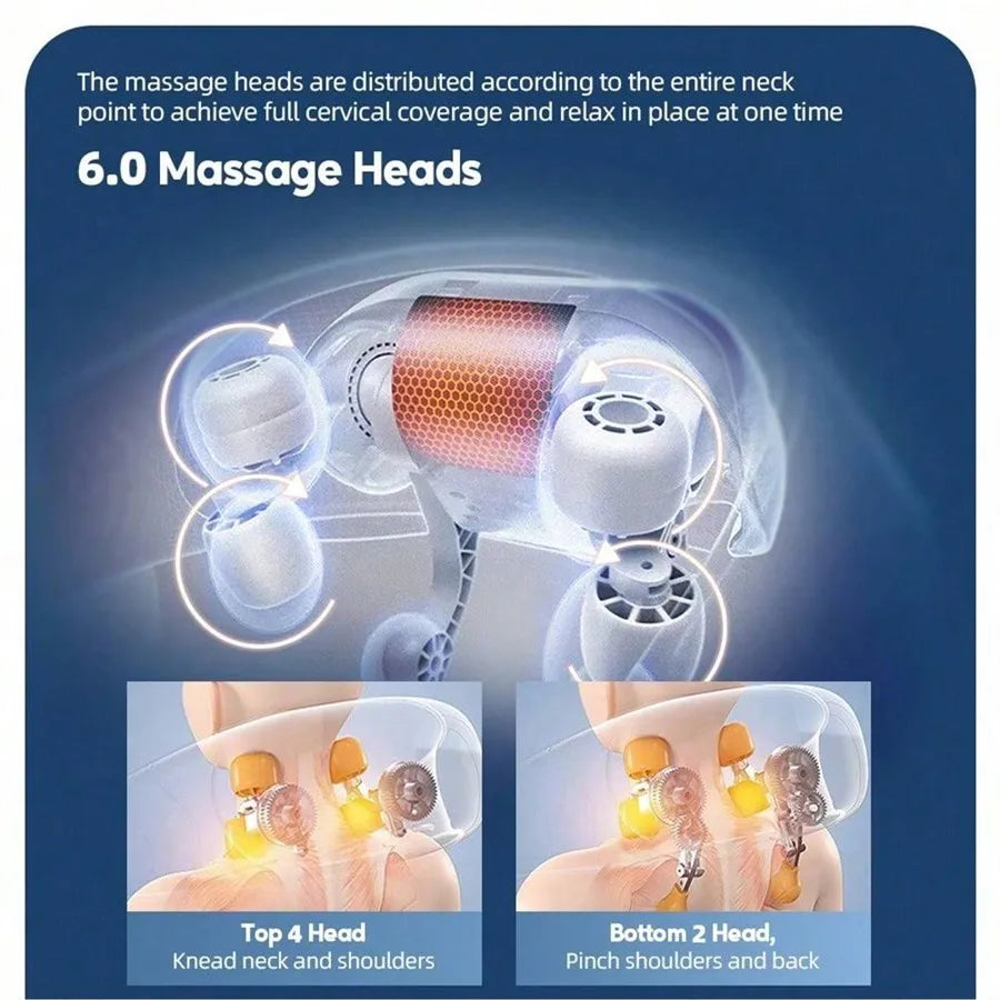 Hot Compress Massager, Shoulder And Neck Massage, Electric Shawl Kneading, Multifunctional Back Massage Instrument