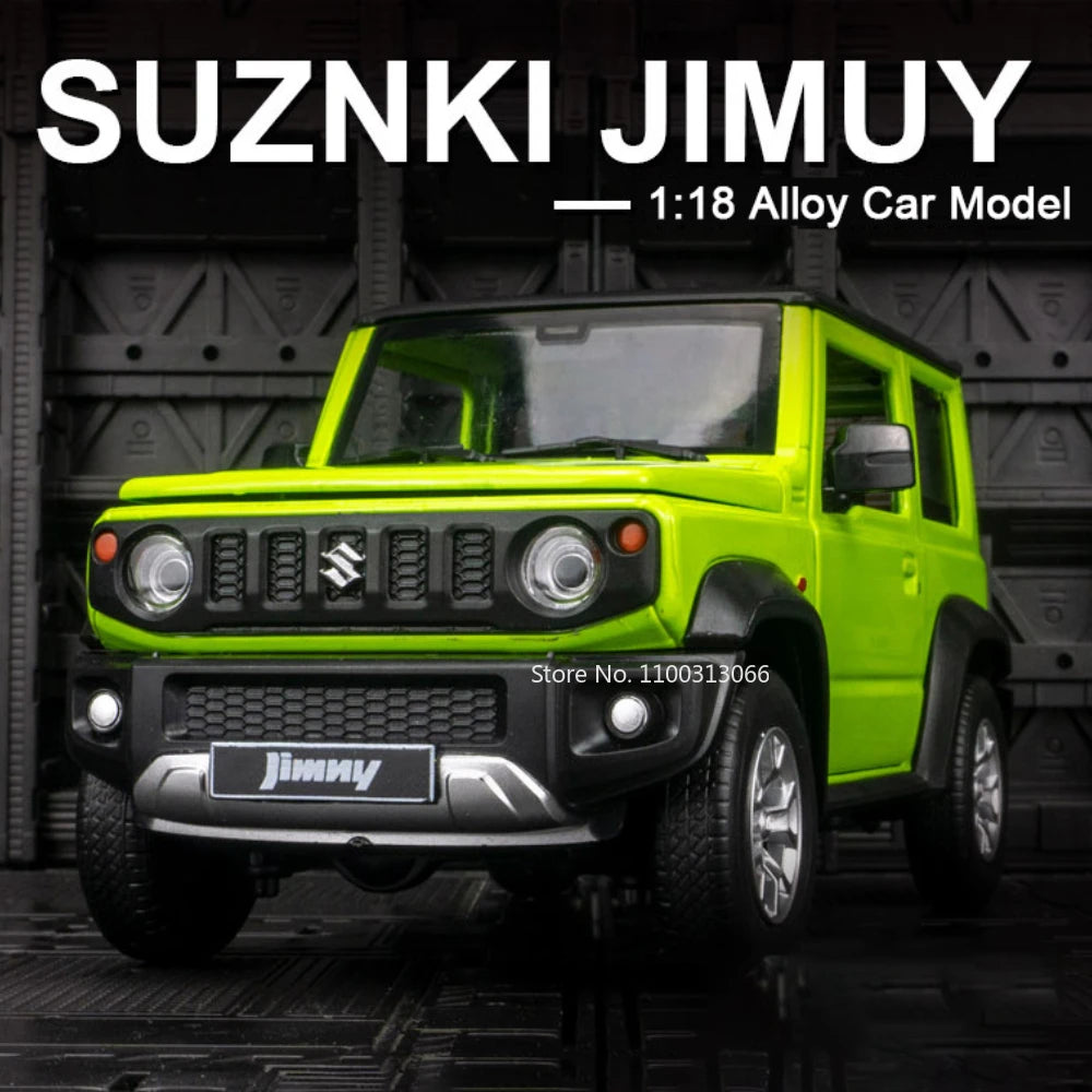 1:18 SUZUKI Jimny Alloy Diecast Car Models Off-Road Vehicles Toy with Sound and Light Car Model Simulation Collection Kids Gifts