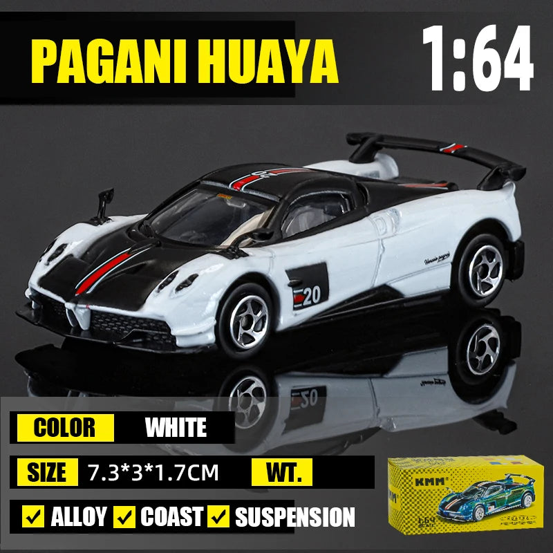 KMM 1:64 Scale Pageni Huayra BC Racing Sports Car Alloy Diecast Exquisite Miniature Model Kid Gift Merry Christmas Collect Decor