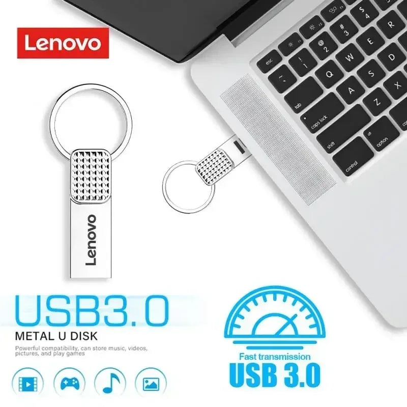 Lenovo USB 2TB 512GB USB Flash Drive Metal USB 3.0 Pen Drive Key 1TB Type C High Speed Pendrive 128gb Mini Flash Drive For Phone