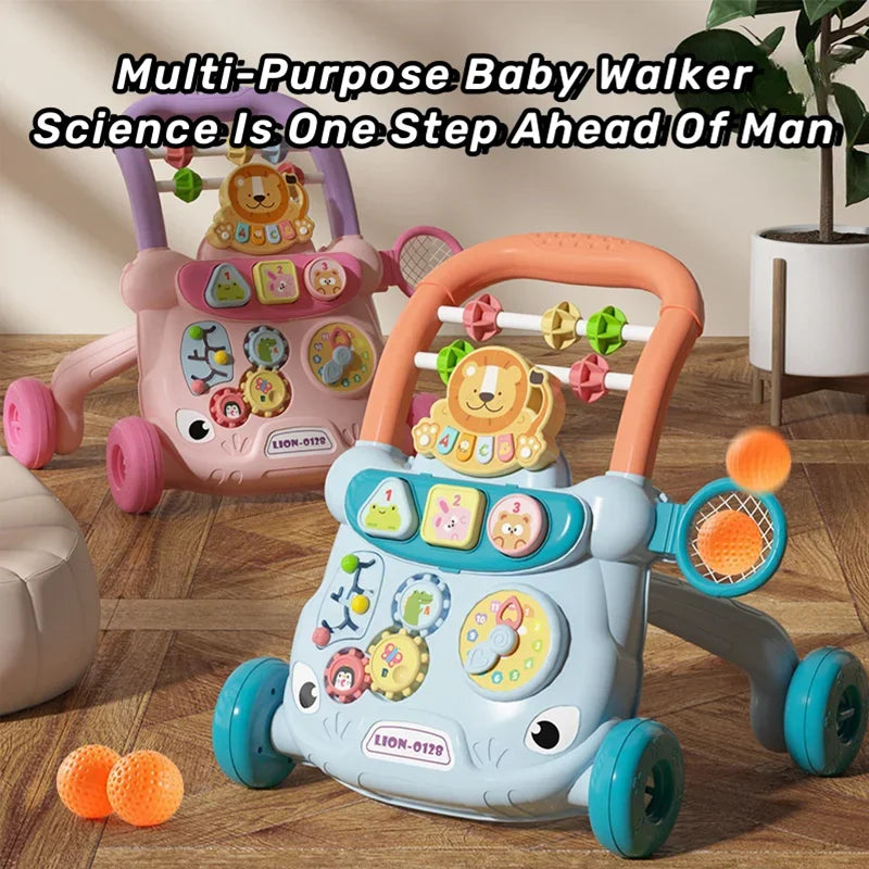 Push Walkers Baby AntiRollover Sit Stand Walker Toys Multi Function Activity Walker Early Learning for Toddler Gifts