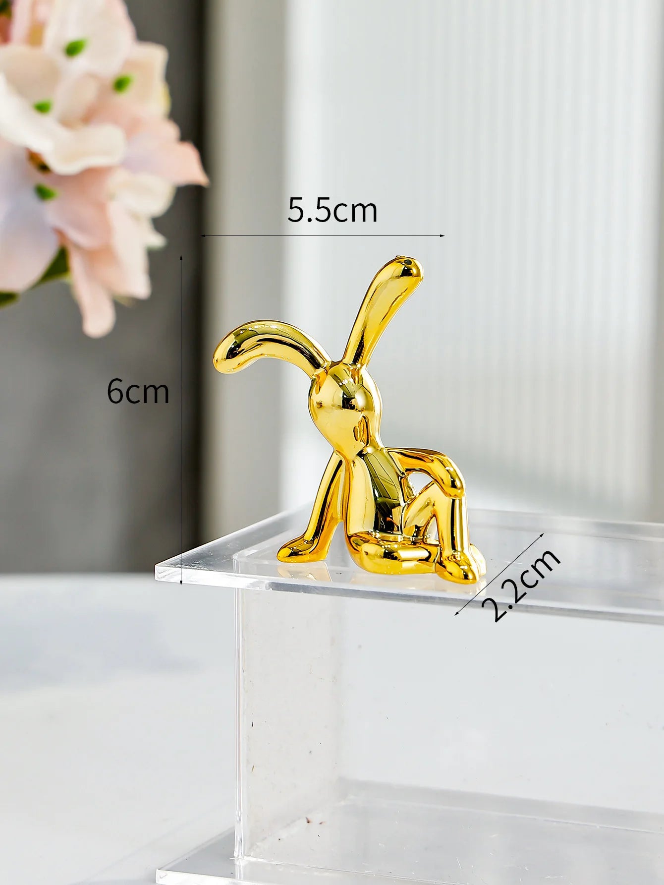 Long-Eared Rabbit Double Statue Cartoon Decoration Accessories Living Room Bedroom Car Decor Desktop Decorative Ornamet 1/2/4Pcs