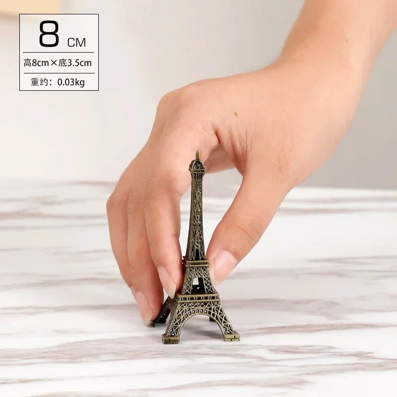 Bronze Paris Eiffel Tower Metal Crafts Home Decoration Accessories Figurine Statue Model Souvenir Home Interior Design 2023 New