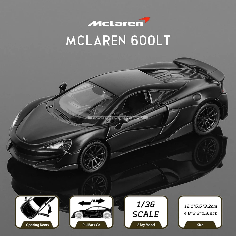 1: 36 Lamborghini, McLaren, Camaro,Pure Black Series Alloy Car Model Toy Casting Series Collection Ornament Gift Christmas Gift