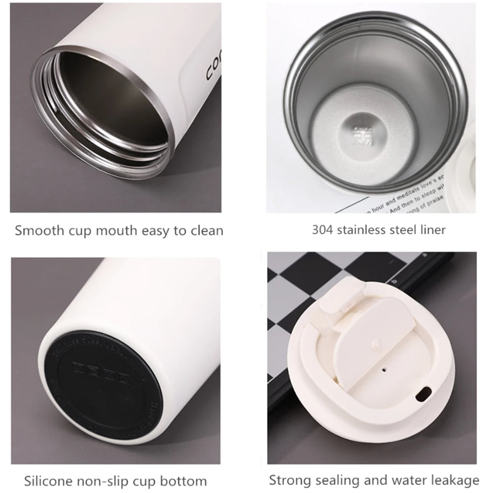 Double Stainless Steel Coffee Mug Car Thermos Mug Thermo Cafe 380/510ML for Tea Water Coffee Leak_Proof Travel Thermo Cup