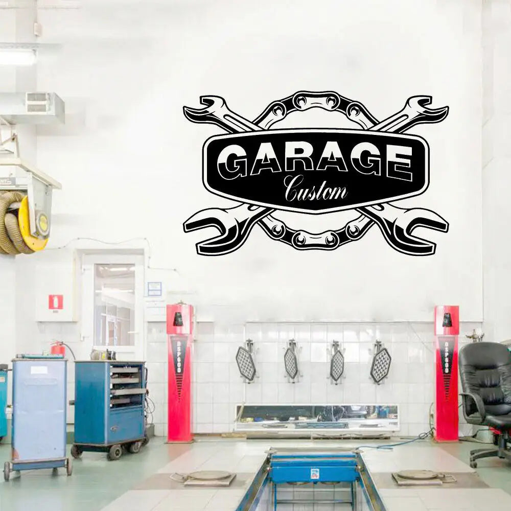 Vinyl Wall Decal Garage Decoration Machinery Auto Service Auto Repair Shop Wall Decoration Home Garage Fashion Decoration Ck9