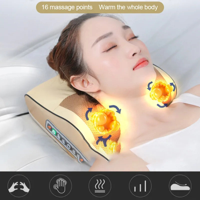 Home Massage Pillow Heating Lumbar Massage Whole Body Cervical Massager Car Neck Massager Cervical Massager Lumbar Massage