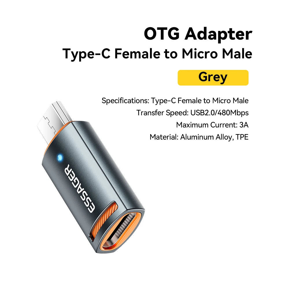 Essager USB 3.0 Adapter OTG USB A Female to Type C Adapter Male Converter For Macbook pro Air Samsung S20 S10 USB OTG Connector