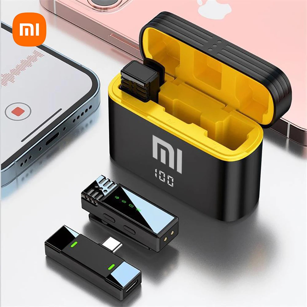 Xiaomi Wireless Lavalier Microphone Portable Audio Video Recording Noise Cancelling Mini Mic for Vlog Interview Live Streaming