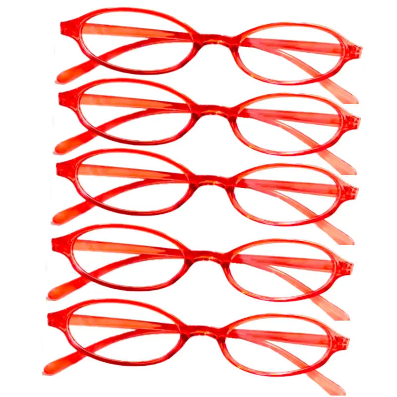 1/3/5 PC Women Retro Oval Glasses Y2KGirls Red Green Frame Glass Eyewear Decorative Computer Eyeglasses